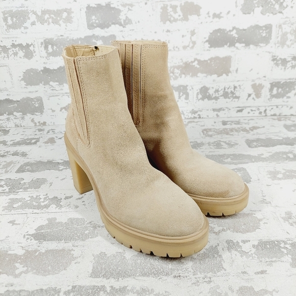 New Dolce Vita Caster H2O Cream Suede Booties E 176 - Picture 4 of 12